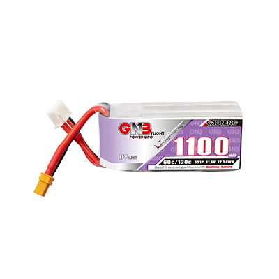 [GNB] 11.4V 1100mAh 3S HV 60C ��Ƭ������ ���͸� - XT30