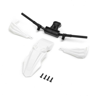 [TEAM LOSI] Fender, Handguards & Handle Bars, White: Promoto-SM