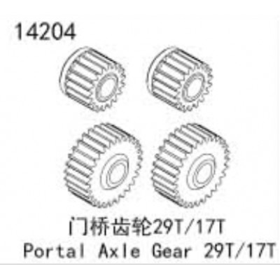 [YK HOBBY] 14204 Portal Axle Gear 29T/17T YK4083