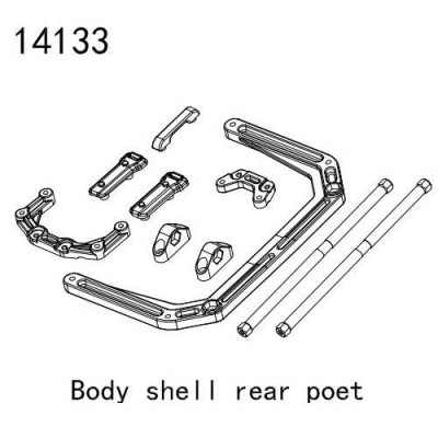 [YK HOBBY] 14133 Body shell rear post (YK4083)