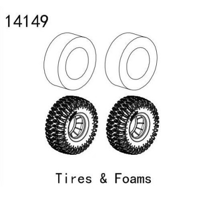 [YK HOBBY] 14149 Tire, Foam set (2) (YK4083)