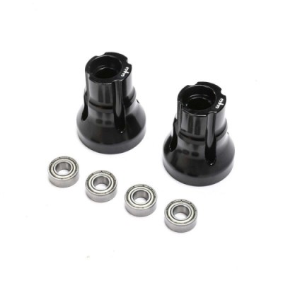 [TEAM LOSI] Rear Axle Mount Set,3 Deg, AL, BLK: LMT, TTLMT
