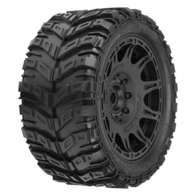 [PROLINE-RACING] 10176-11 1/6 Masher X HP BELTED Front/Rear 5.7�� Tires Mounted on Raid 8x48 Removable 24mm Hex Wheels (2): Black