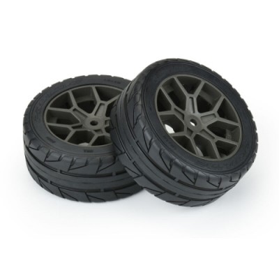 [PROLINE-RACING] 10204-10 1/8 Victory S3 Front/Rear 35/85 2.4 Belted Mounted Tires, 14mm Gray: Vendetta