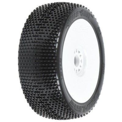 [PROLINE-RACING] 9041-233 1/8 Hole Shot 2.0 S3 Front/Rear Buggy Tires Mounted 17mm White (2)