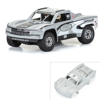 [PROLINE-RACING] 3675-14 1/16 Pre-Cut 2019 Chevy Trophy Truck Tough-Color Gray Body: GROM