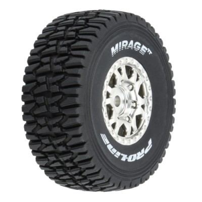 [PROLINE-RACING] 10253-10 1/16 Mirage TT F/R Tires MTD 12mm Silver Impulse (4): Mojave Grom