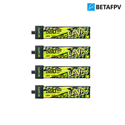 [BETAFPV] LAVA 1�� 3.8V 580mAh 95C LiHV ��Ƭ������ ���͸� (4��)