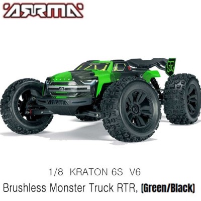 [ARRMA] 1/8 KRATON 6S V6 4X4 BLX Brushless Speed Monster Truck RTR, Green/Black