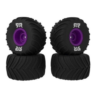 [ARRMA] ARA-2611 dBoots Chevron MT Tire Set Glued, Purple (2 Pairs): GROM