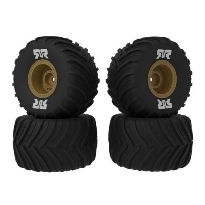 [ARRMA] ARA-2586 dBoots Chevron MT Tire Set Glued (Bronze) (2 Pairs) - GROM