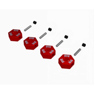 [ARRMA] ARA-2982 12mm Wheel Hex Set, Metal (4), Red