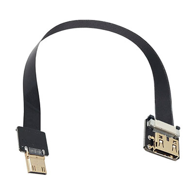 [HDCVT] Mini HDMI Male to Mini HDMI Female Flat FPV Video Extension Cable 15cm
