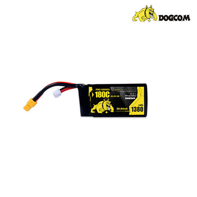 DOGCOM Pro 6�� 22.2V 1380mAh 180C ��Ƭ������ ���͸� - XT60